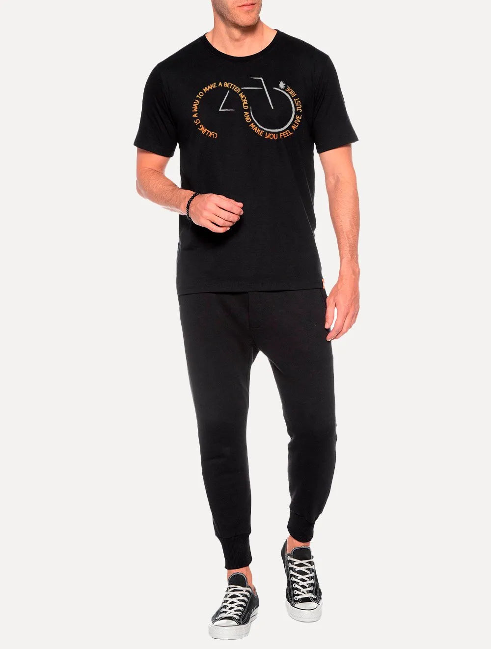 Camiseta Von der Volke Masculina Origineel Cycling Preta