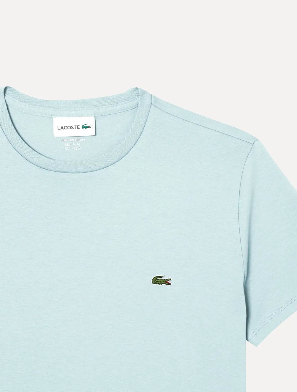 Camiseta Lacoste Masculina Jersey Pima Cotton Azul Claro