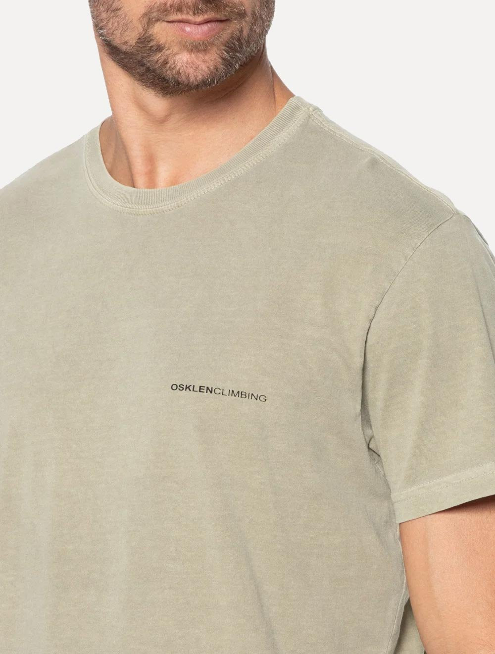 Camiseta Osklen Masculina Regular Stone Climbing Wall Verde