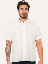 Camisa John John Masculina Relaxed Manga Curta Cotton Branca