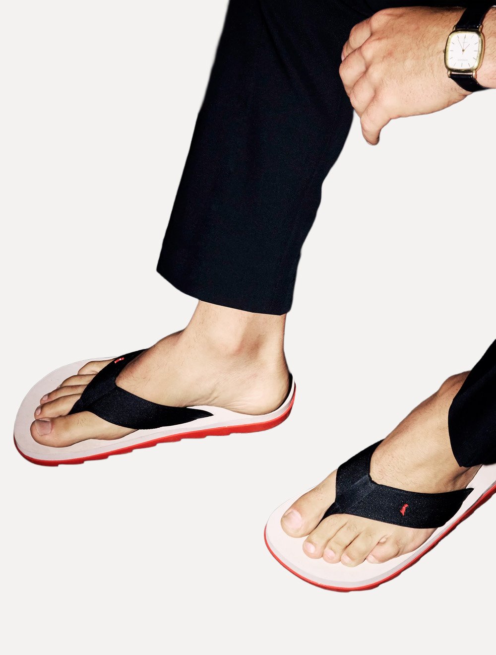 Chinelo Reserva Masculino RSV Deck 2.0 Red Detail Preto
