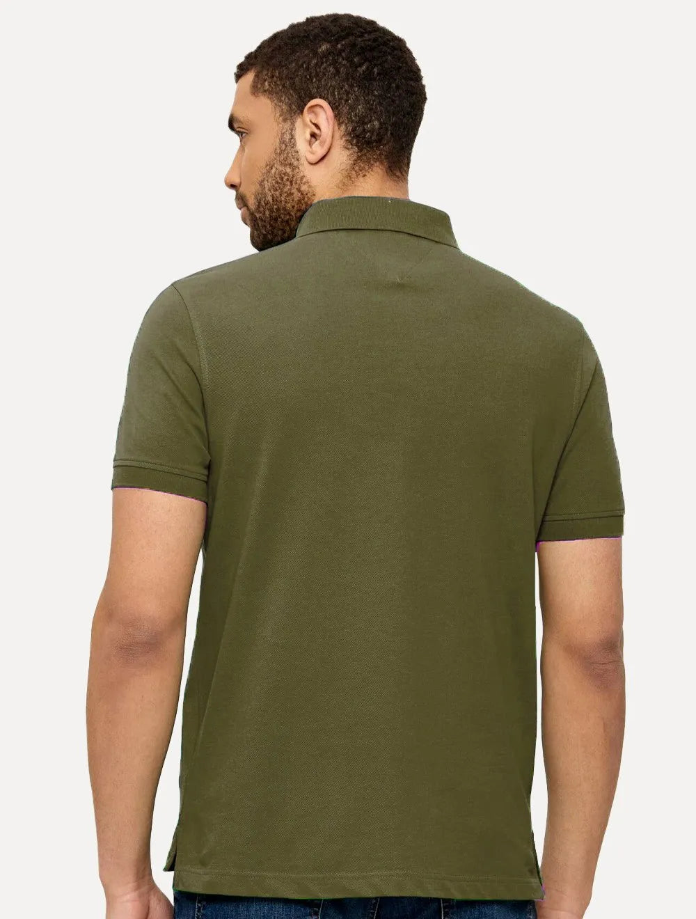 Polo Tommy Hilfiger Masculina Regular Piquet 1985 Verde Folha