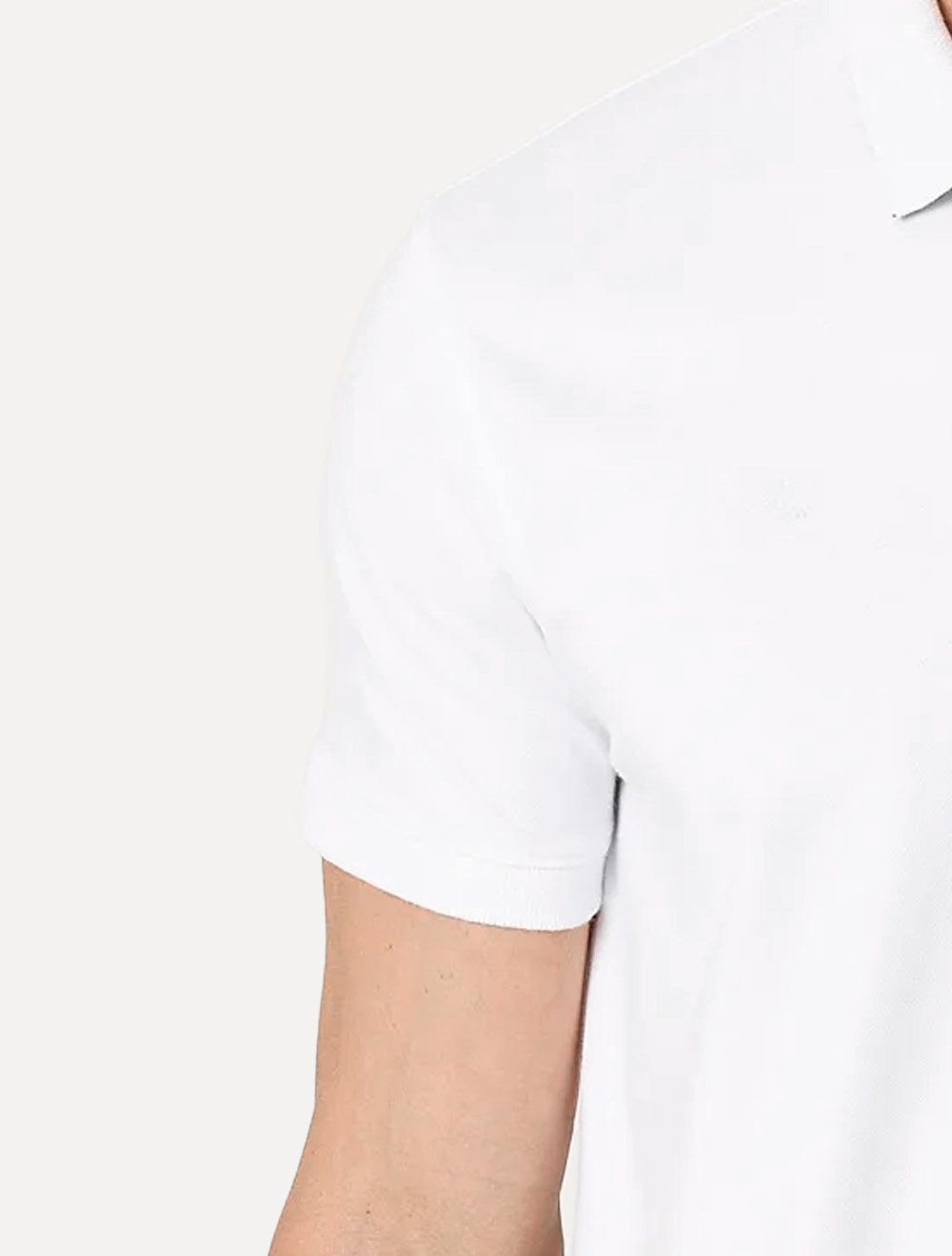 Polo Dudalina Masculina Flex Piquet Branca
