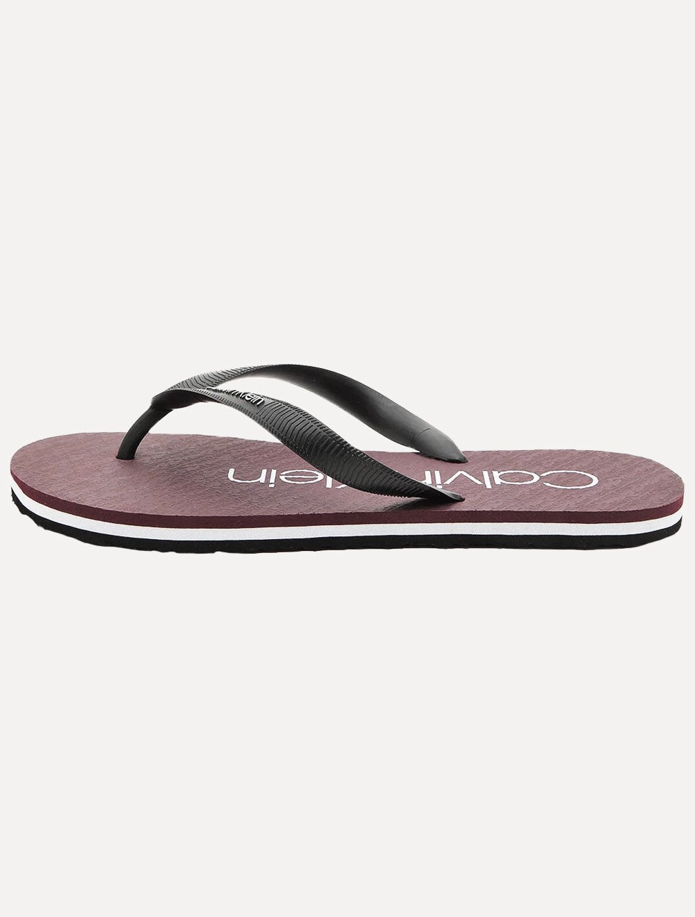 Chinelo Calvin Klein Jeans Swin Contrast Logo Re Issue Bordô