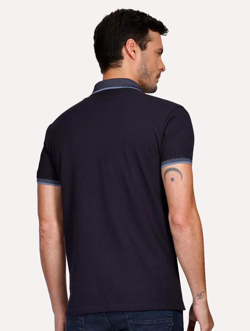 Polo Aramis Masculina Regular Piquet Tech Azul Marinho