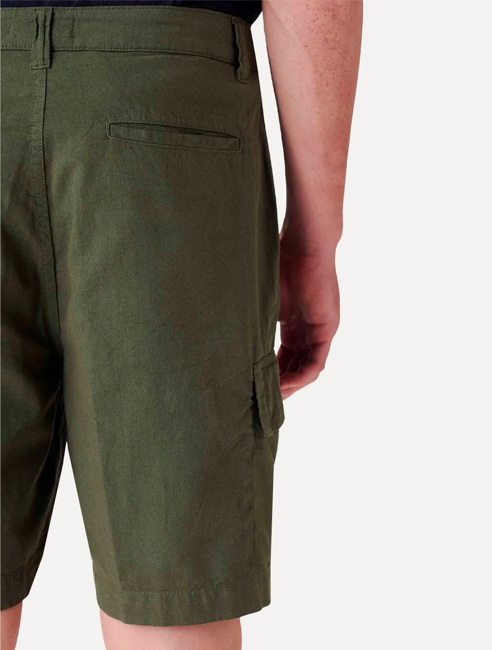 Bermuda Osklen Masculina Cargo Cotton Linen New Verde Militar