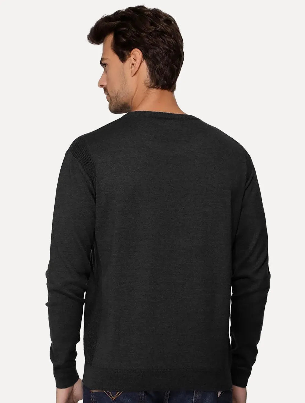 Blusa Guess Masculina Tricot Pullover Triangulo Preta