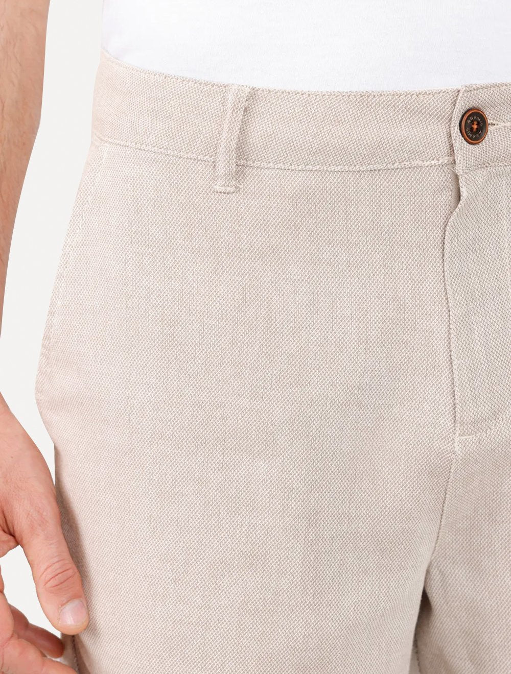 Bermuda Aramis Masculina Chino Nature Cáqui Mescla