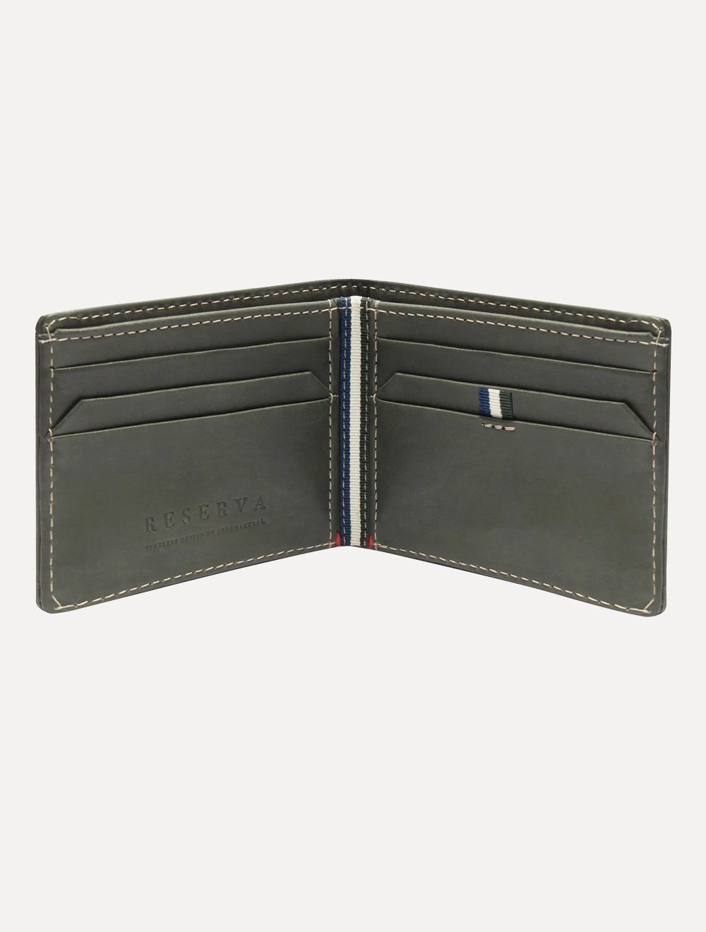 Carteira Reserva Masculina Couro Parma Cinza Escuro