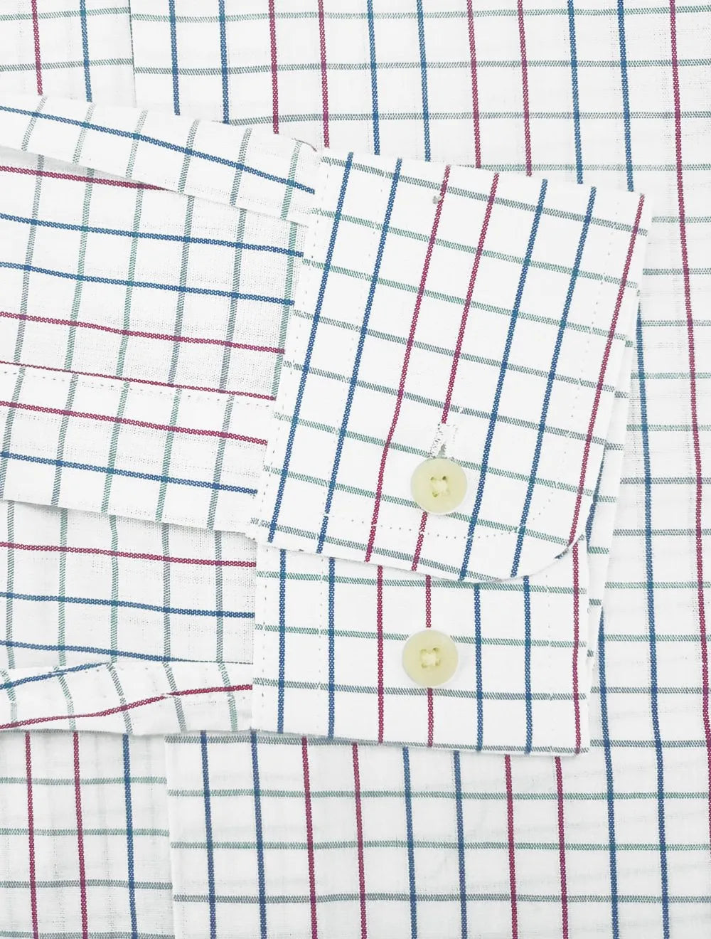 Camisa Aramis Masculina Slim Tricoline Xadrez Pink Blue Branca