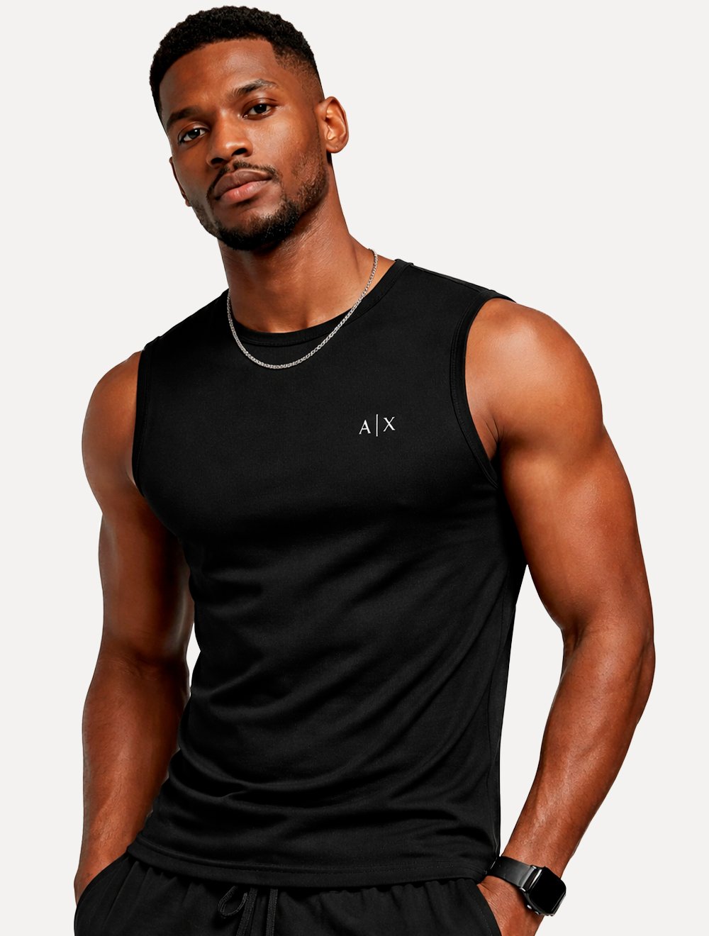 Regata Armani Exchange Masculina Kit 2 Branca/Preta
