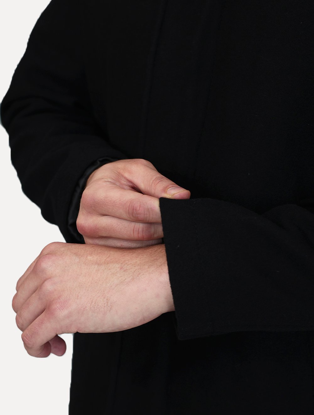 Casaco Calvin Klein Jeans Masculina Lã Alongado Preto