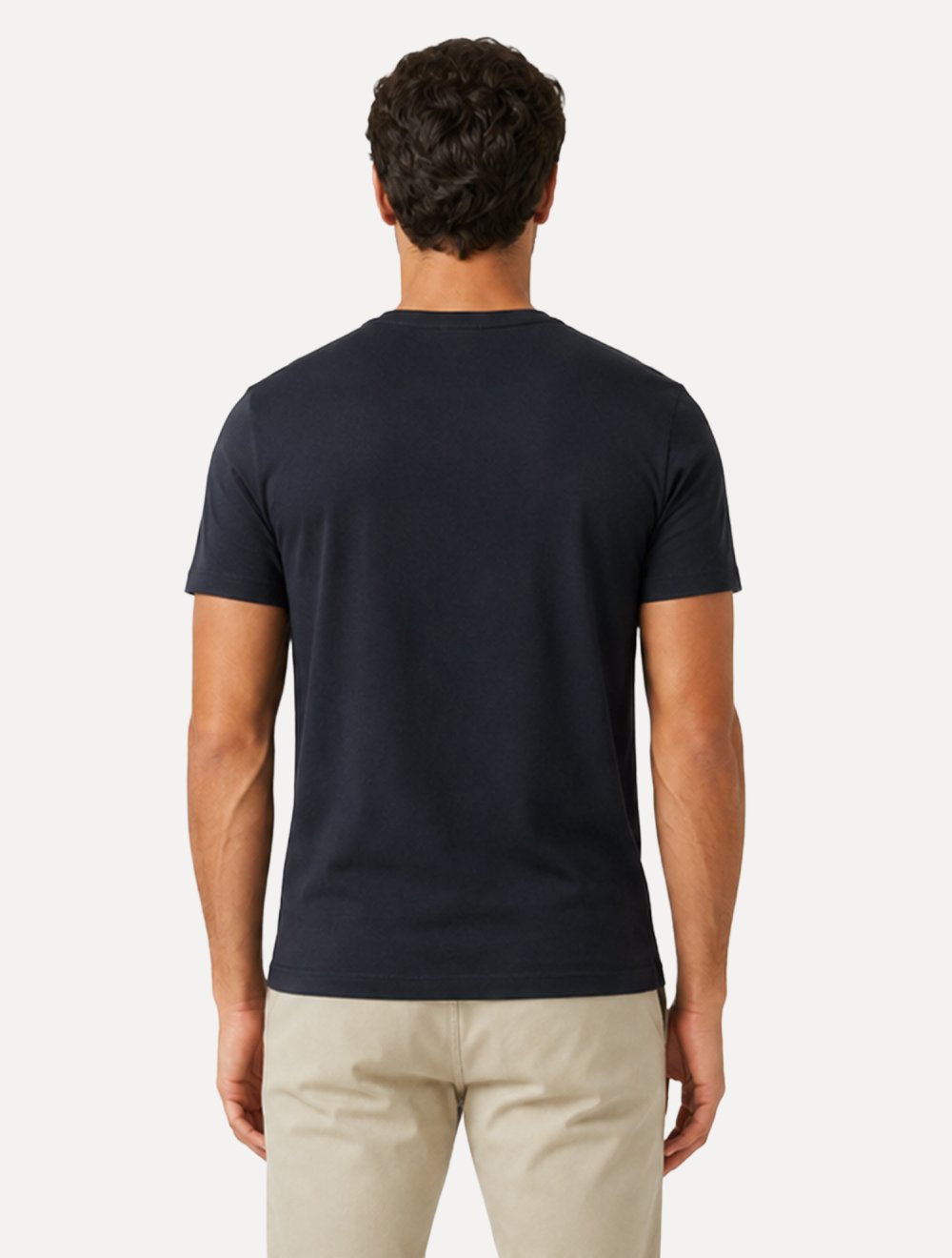 Camiseta Armani Exchange Masculina Slim Fit Big Logo Azul Marinho