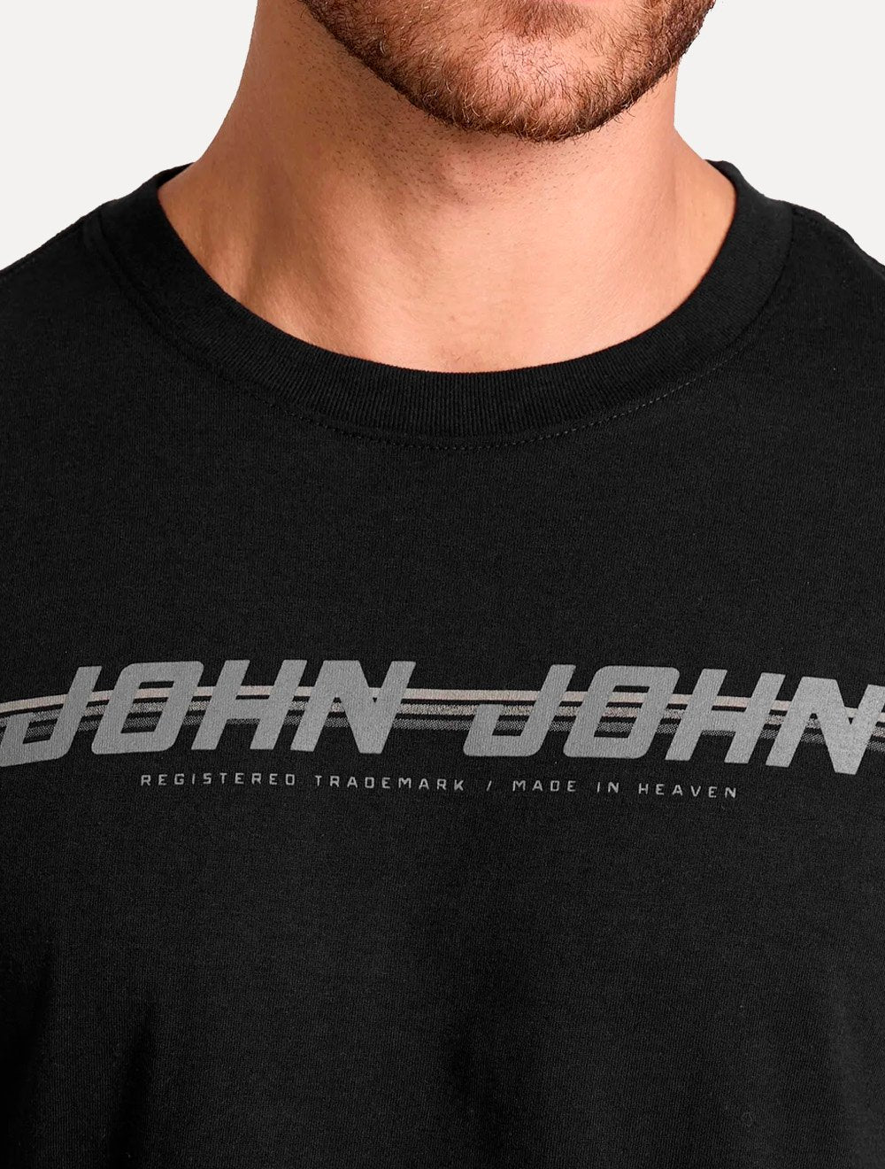 Camiseta John John Masculina Slim Fit Route Preta