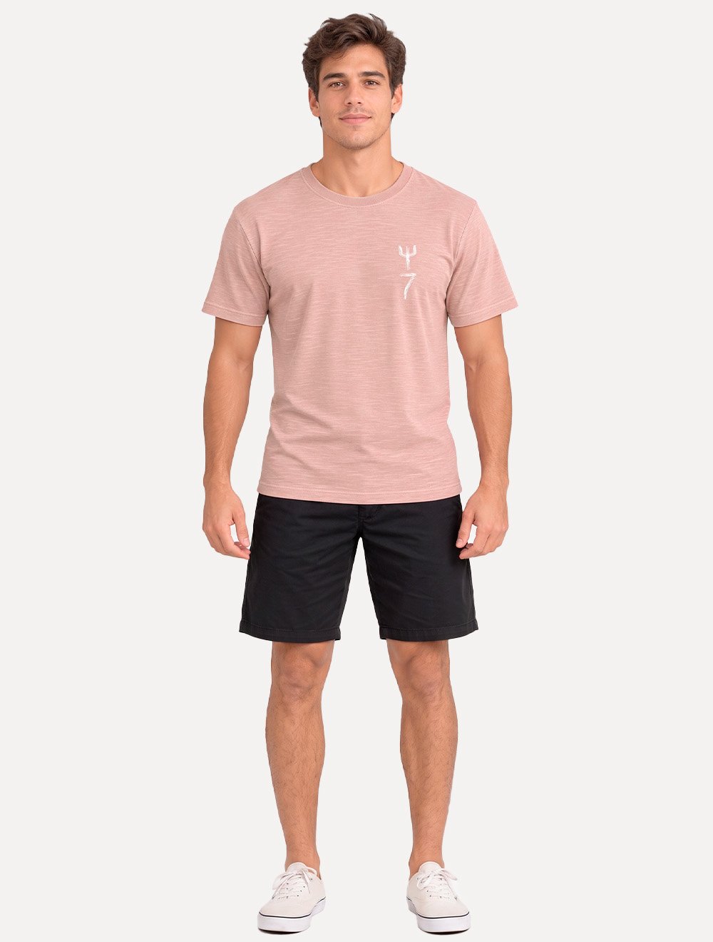 Camiseta Osklen Masculina Slim Rough Painted 7 Rosa