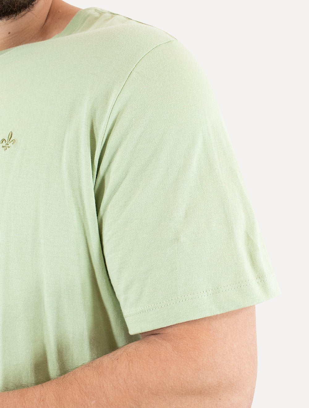 Camiseta Dudalina Masculina Essentials Modal Logo Verde Claro