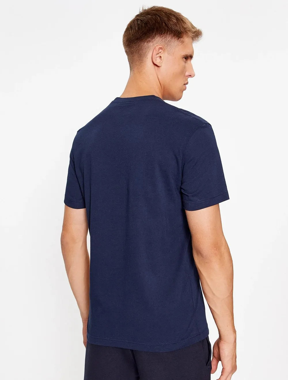 Camiseta Lacoste Masculina Jersey Croco Signature Logo Azul Marinho