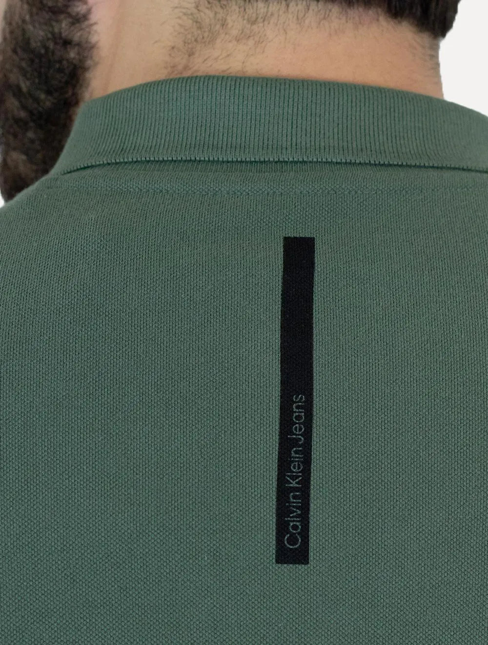 Polo Calvin Klein Jeans Masculina Piquet Regular Fit Re Issue Verde Médio