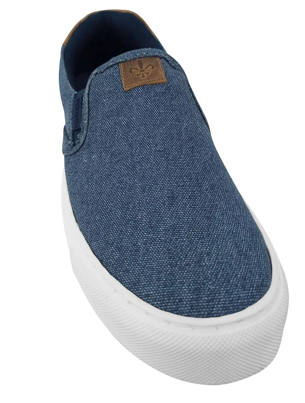 Tênis Dudalina Masculino Zara Slip On Lona Mistral Napa Logo Azul Jeans