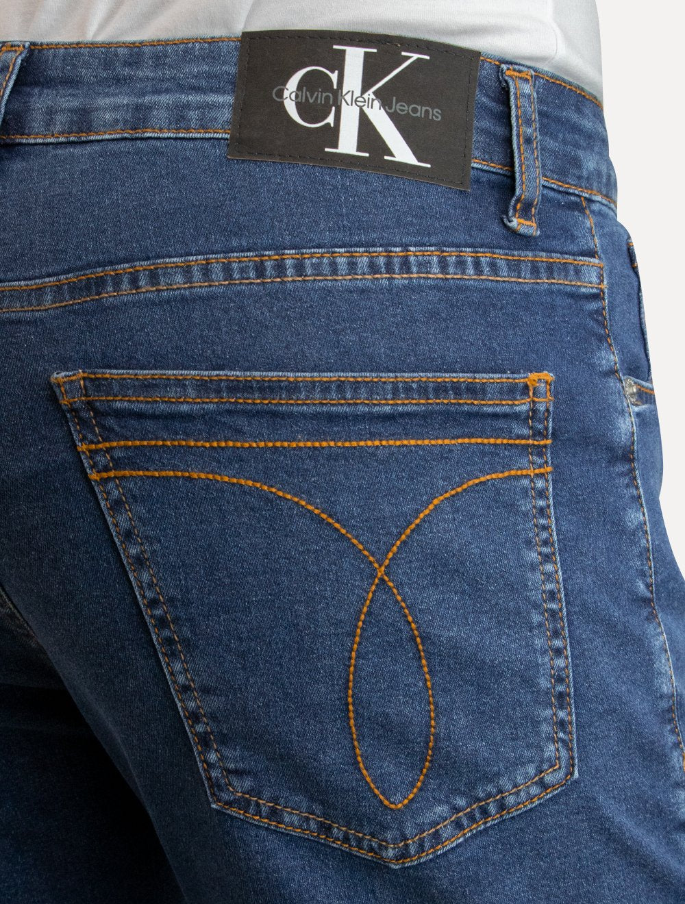 Calça Calvin Klein Jeans Masculina Slim 5 Pockets Azul Marinho