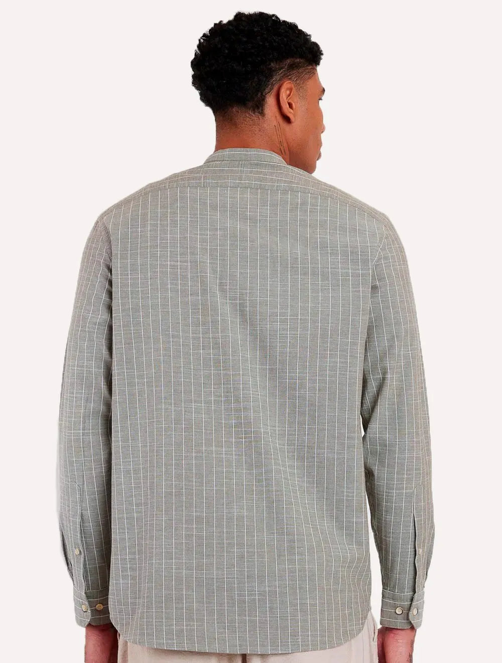 Camisa Aramis Masculina Regular Gola Padre Listras Verde