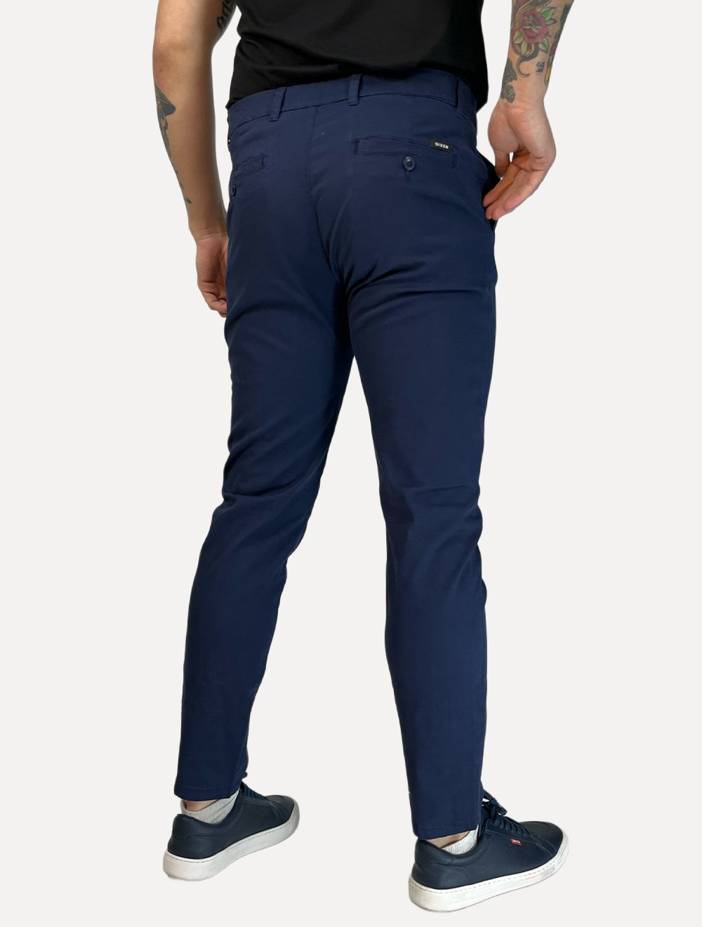 Calça Dixen Masculina Adaptive Sarja Regulagem Cós Azul Marinho