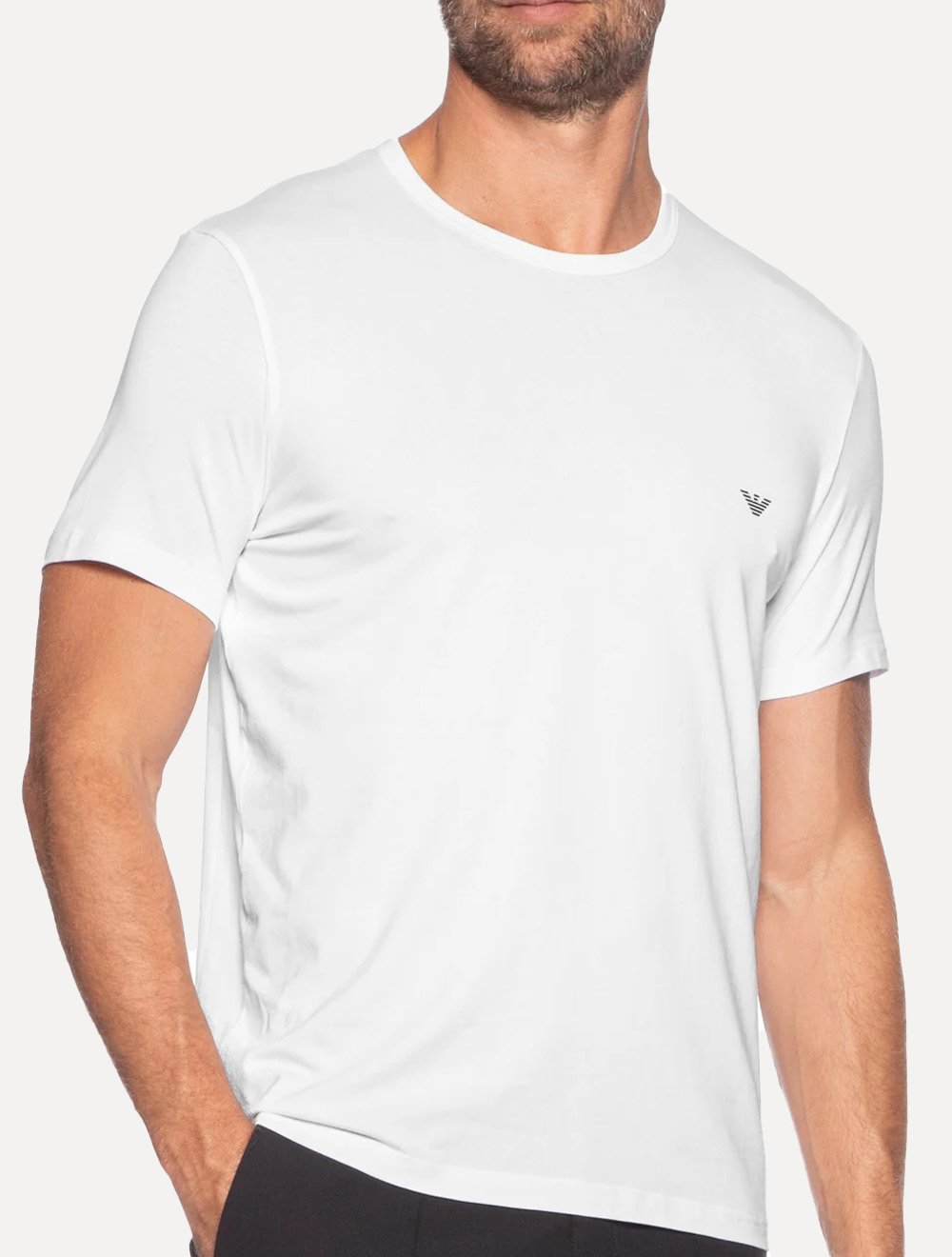 Kit Camisetas Emporio Armani Masculina C-Neck Branca