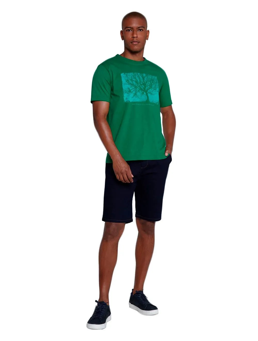 Bermuda Dudalina Jeans Masculina Stretch Escura