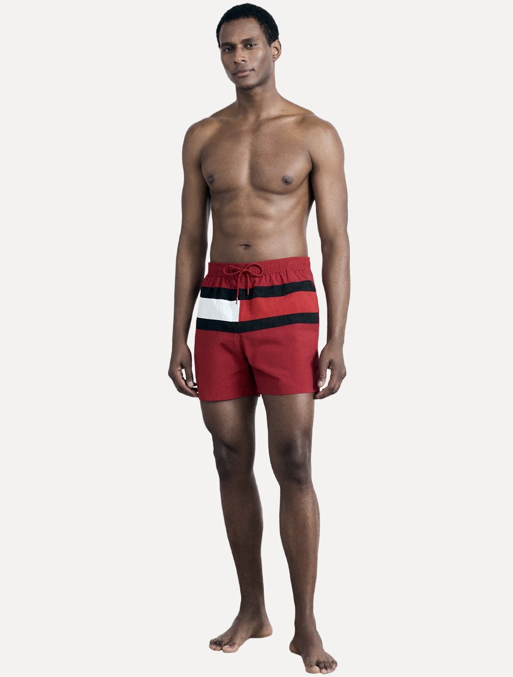 Short Tommy Hilfiger Medium Drawstring Colourblock Vermelho Escuro