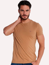 Camiseta Tommy Hilfiger Masculina Essential Cotton Cáqui
