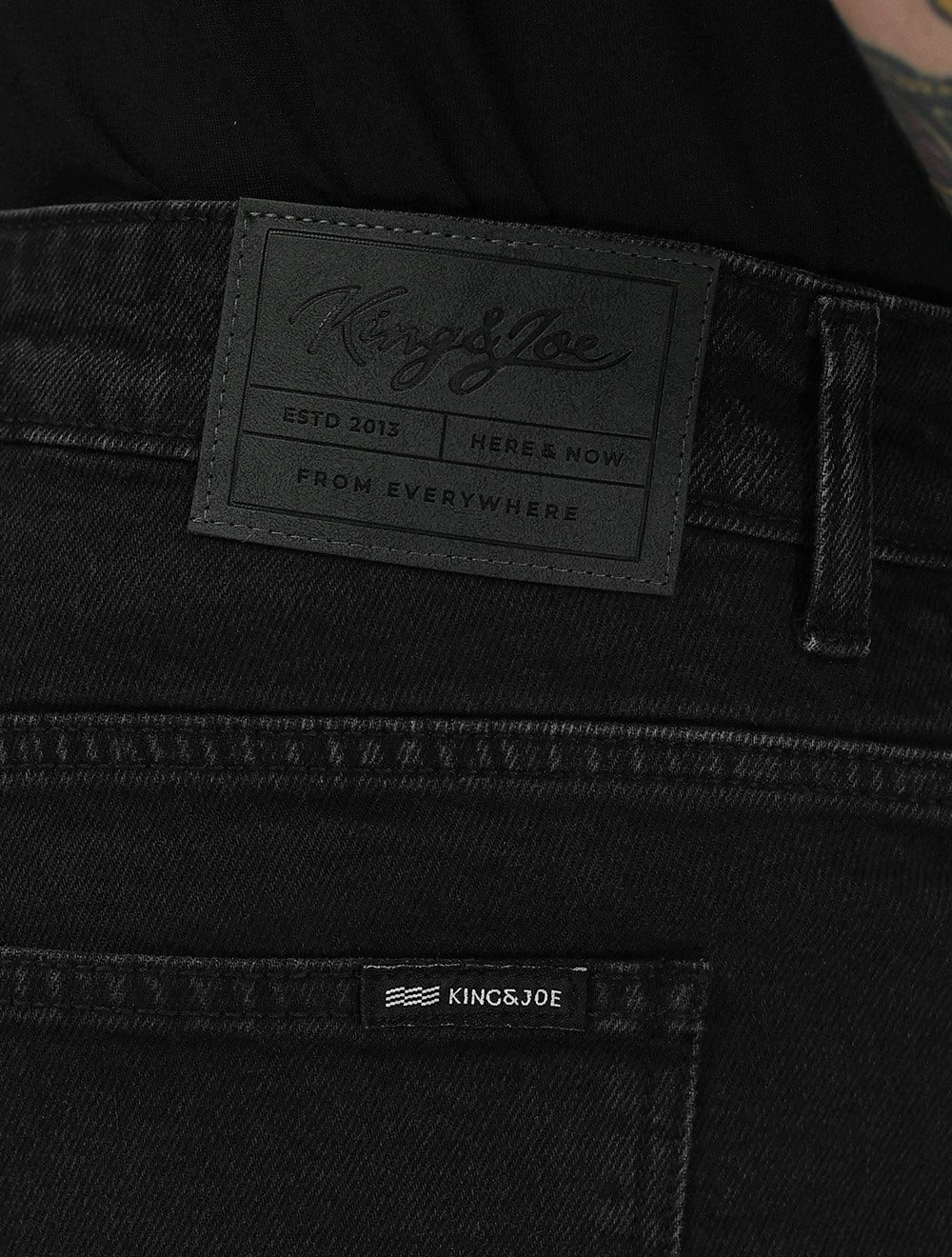Bermuda King & Joe Masculina Jeans Flex Premium Denim Preta