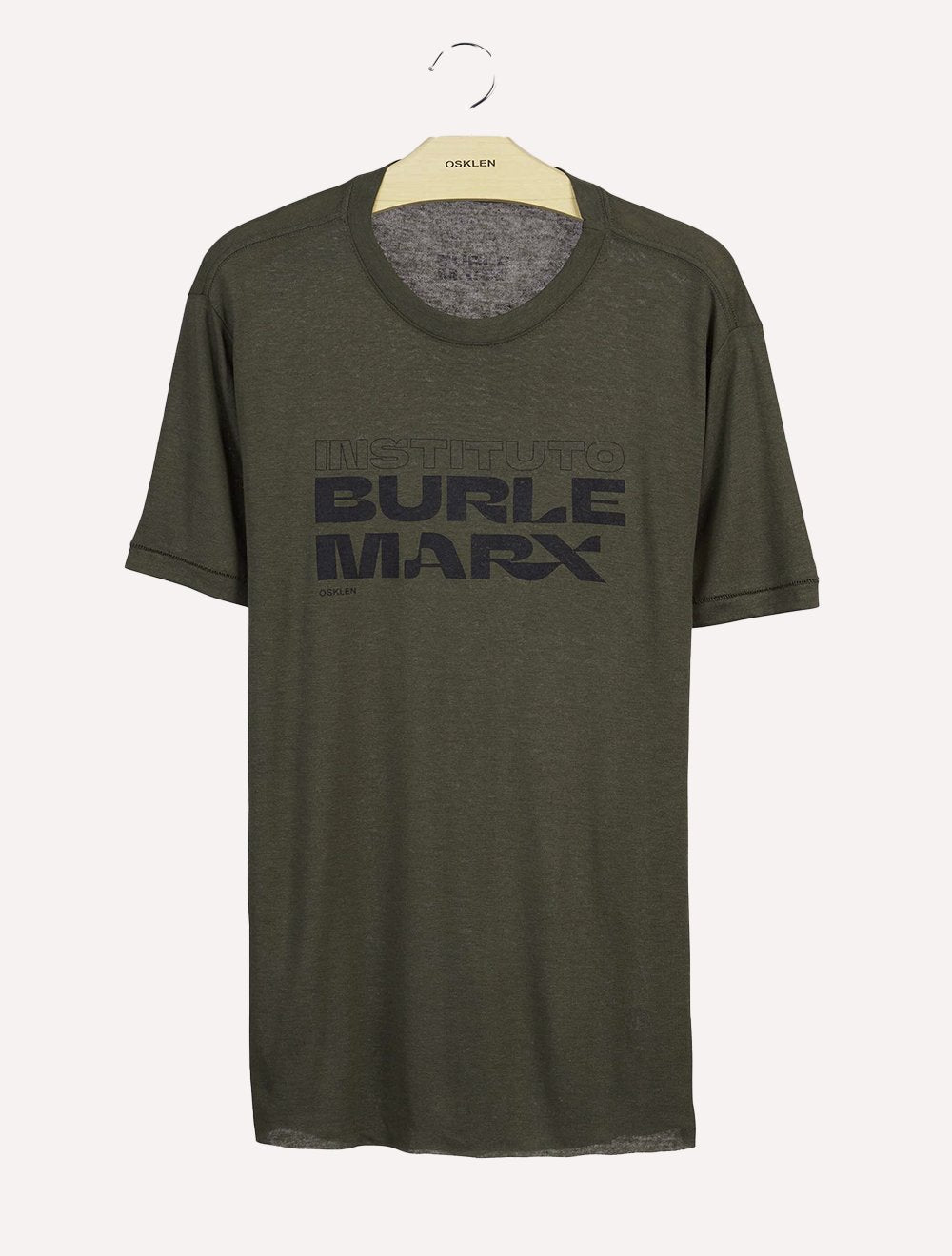 Camiseta Osklen Masculina Regular Instituto Burle Marx Verde Escuro