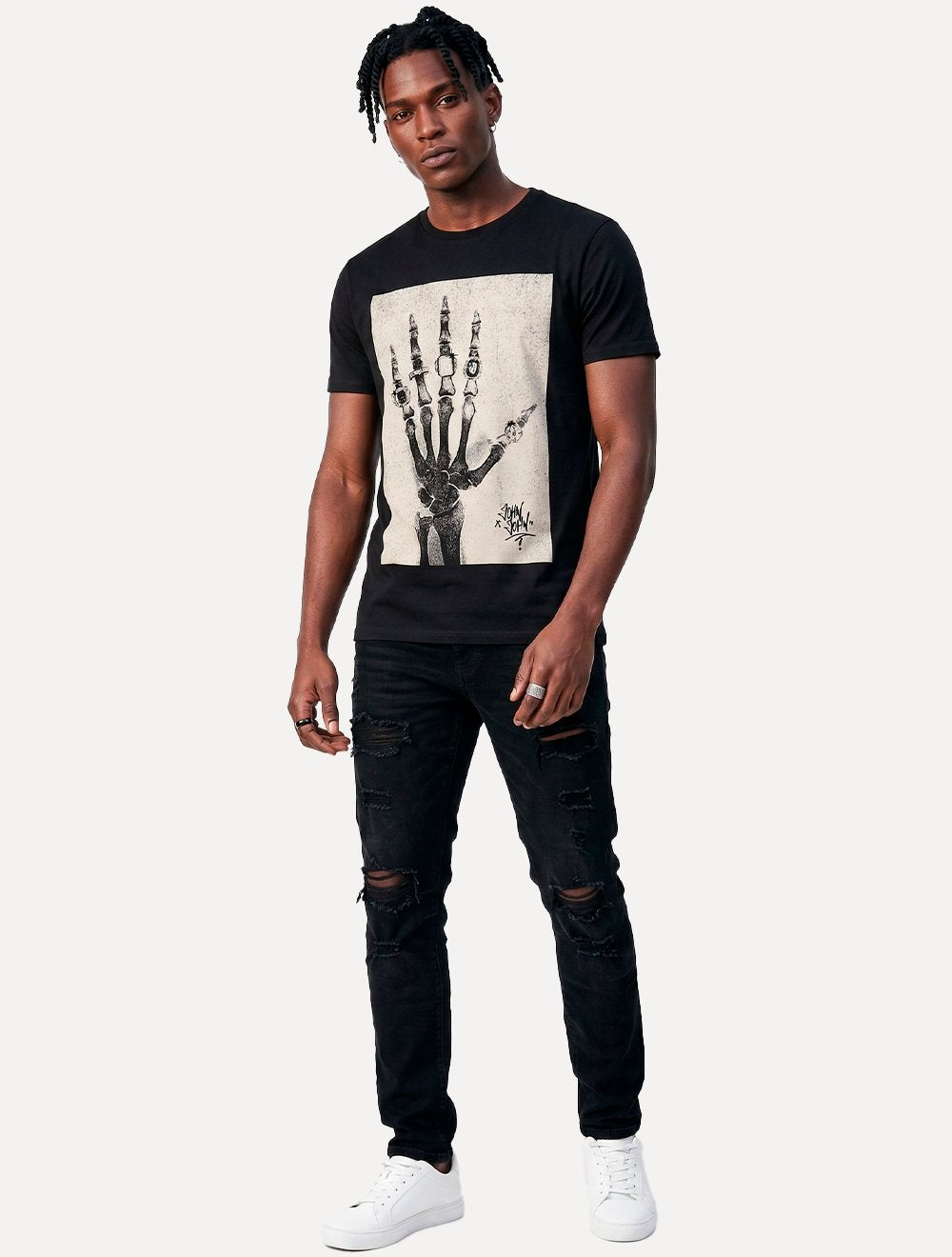 Camiseta John John Masculina Regular Fit Ring Preta