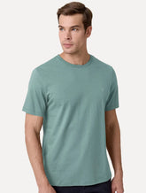 Camiseta Dudalina Masculina Essentials Mono Logo Azul Turquesa