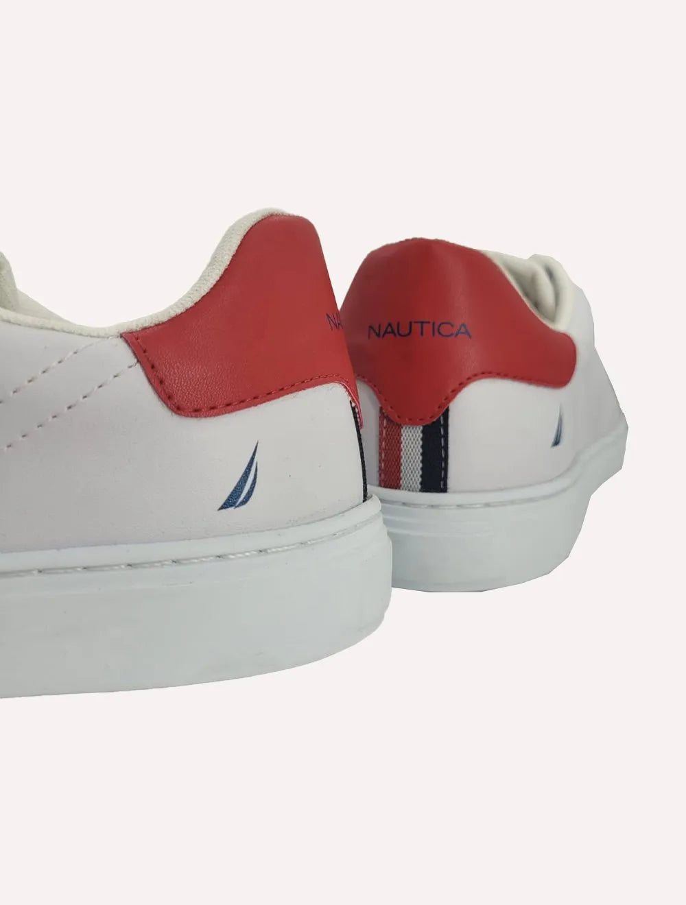 Tênis Nautica Masculino SL Couro Vermelho/Branco