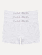 Cueca Calvin Klein Low Rise Trunk Sem Costura Branca Pack 3UN