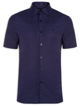 Camisa Ellus Masculina Manga Curta Tricoline LY Classic Italian Azul Marinho