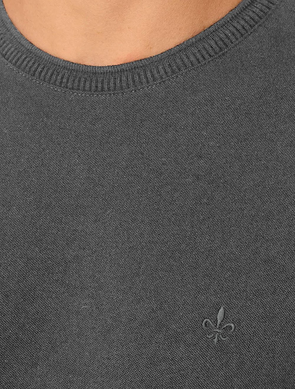 Camiseta Dudalina Regular Piquet Retilinea Cinza Escuro