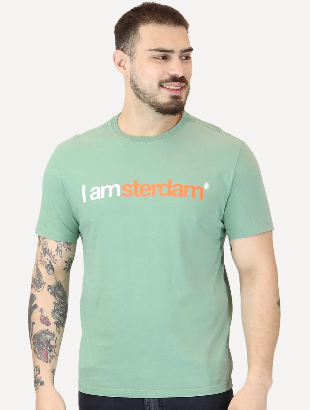 Camiseta Von der Volke Masculina Origineel I Amsterdam Verde Claro