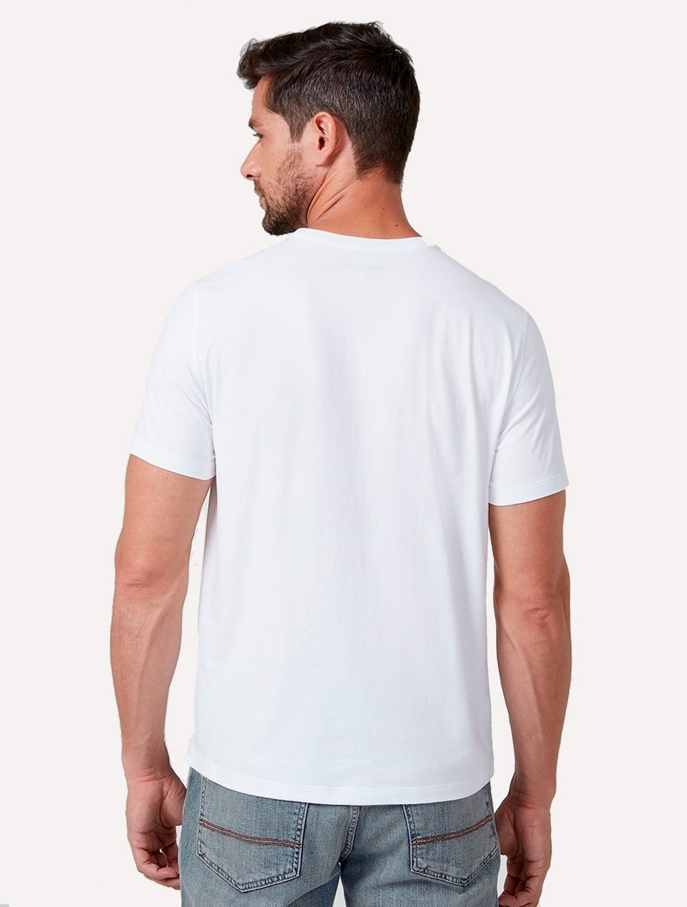 Camisetas Dudalina Masculina Malha Dudalina Preta e Branca Pack 2UN