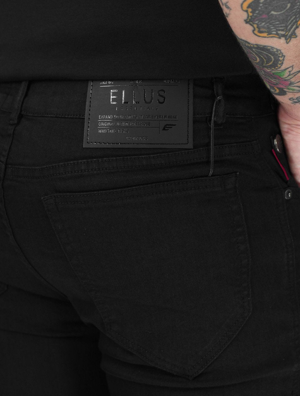 Calça Ellus Jeans Masculina Firt Black Skinny 5 Pockets Preta