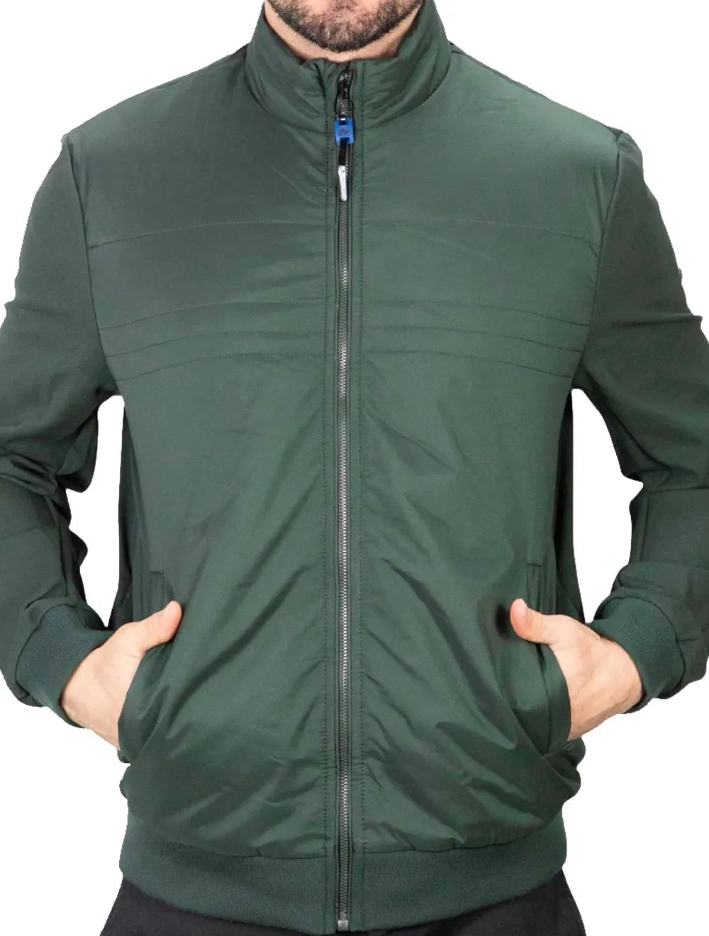 Jaqueta Aramis Masculina Nylon e Malha Bomber Liquid Repeller Verde Militar