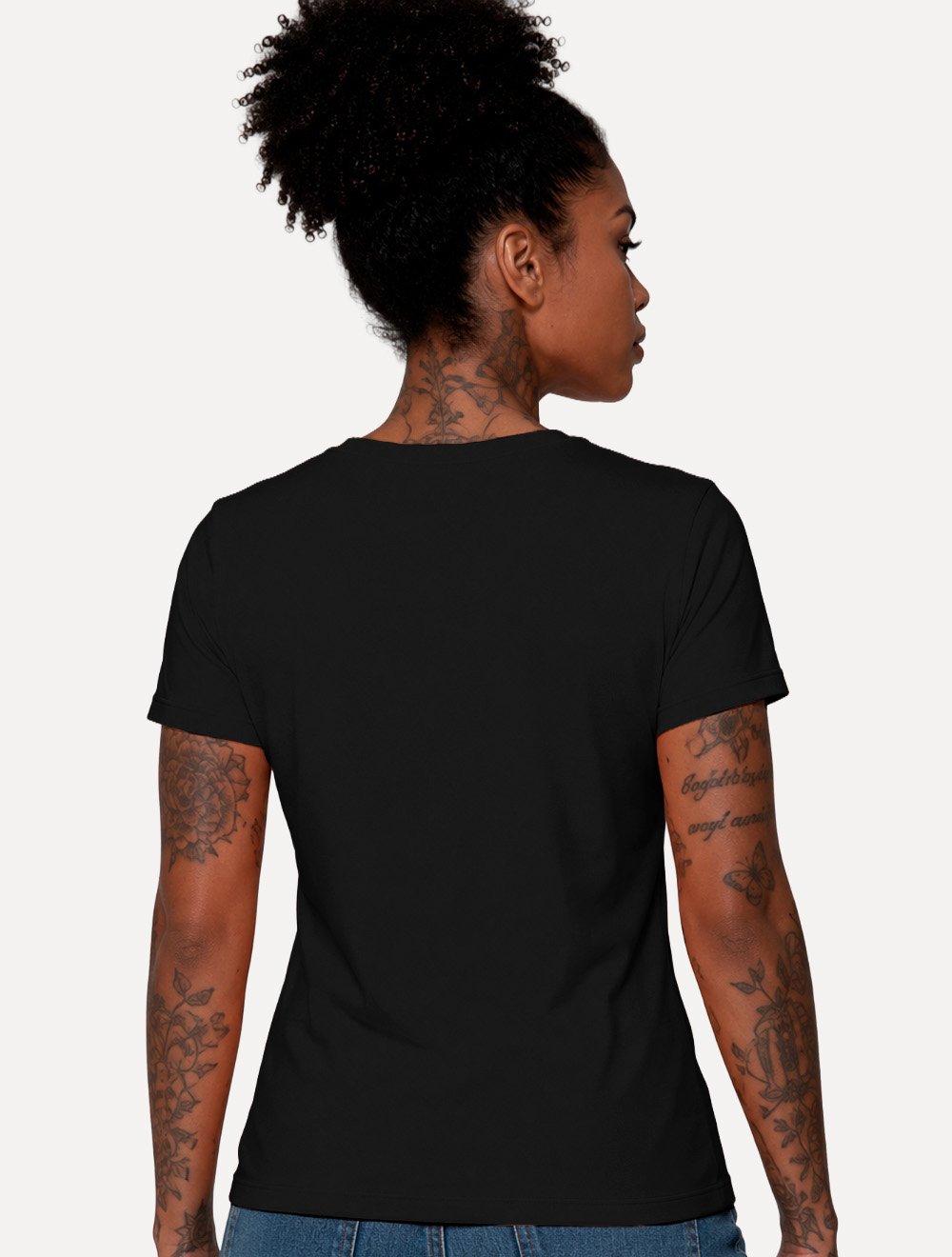 Camiseta Guess Feminina Silk Classic Logo Preta