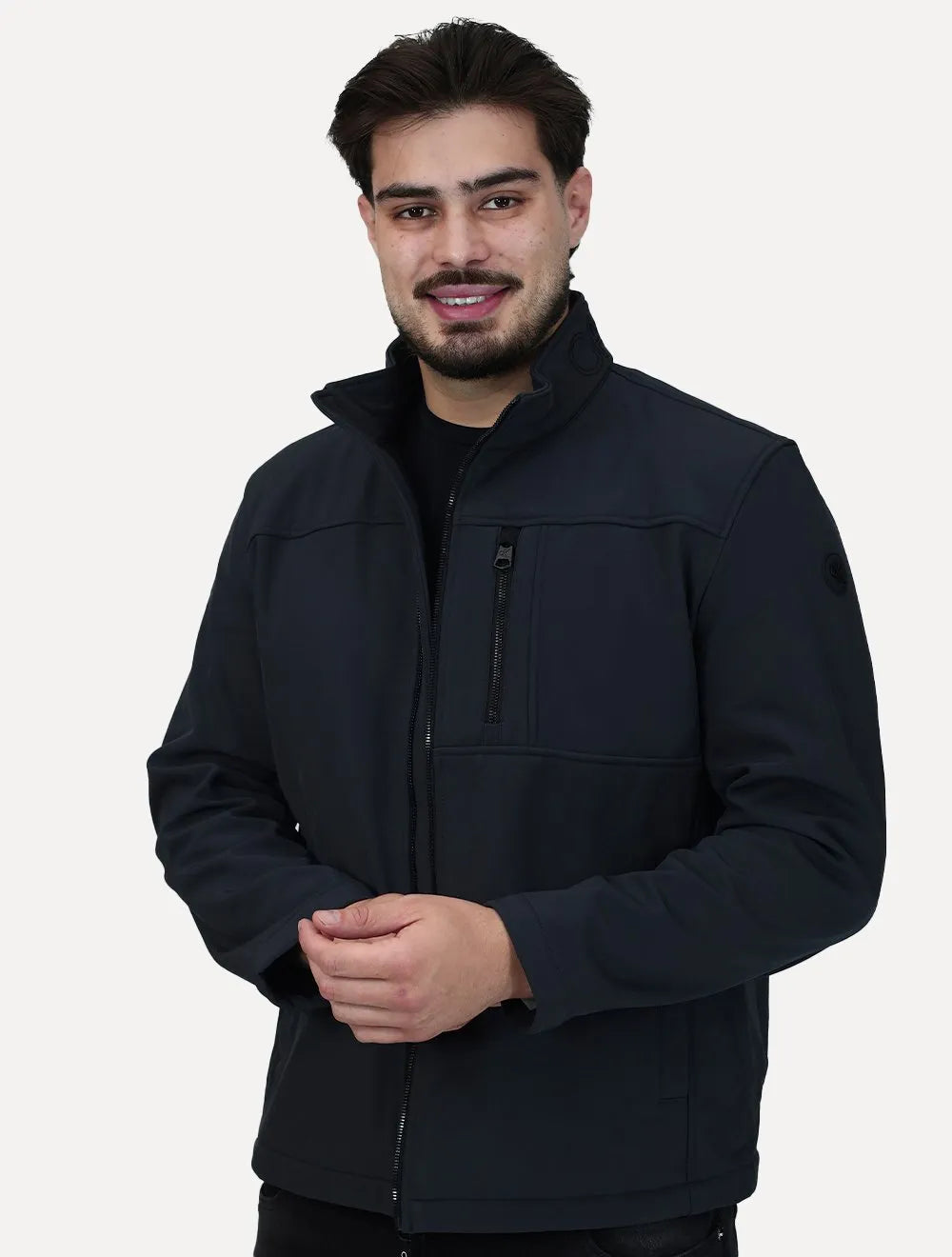 Jaqueta Calvin Klein Masculina Basic FullZiper Aquaguard Chumbo