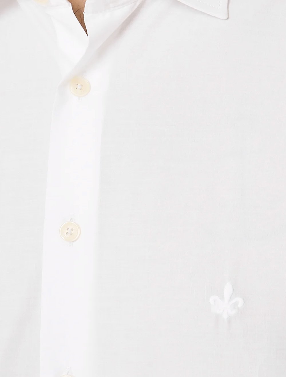Camisa Dudalina Masculina Slim Superfine Cotton Mono Logo Lisa Tricoline Branca