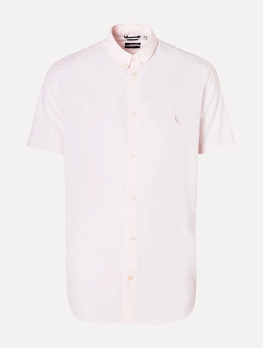 Camisa Reserva Masculina Manga Curta Oxford Color Rosa Claro