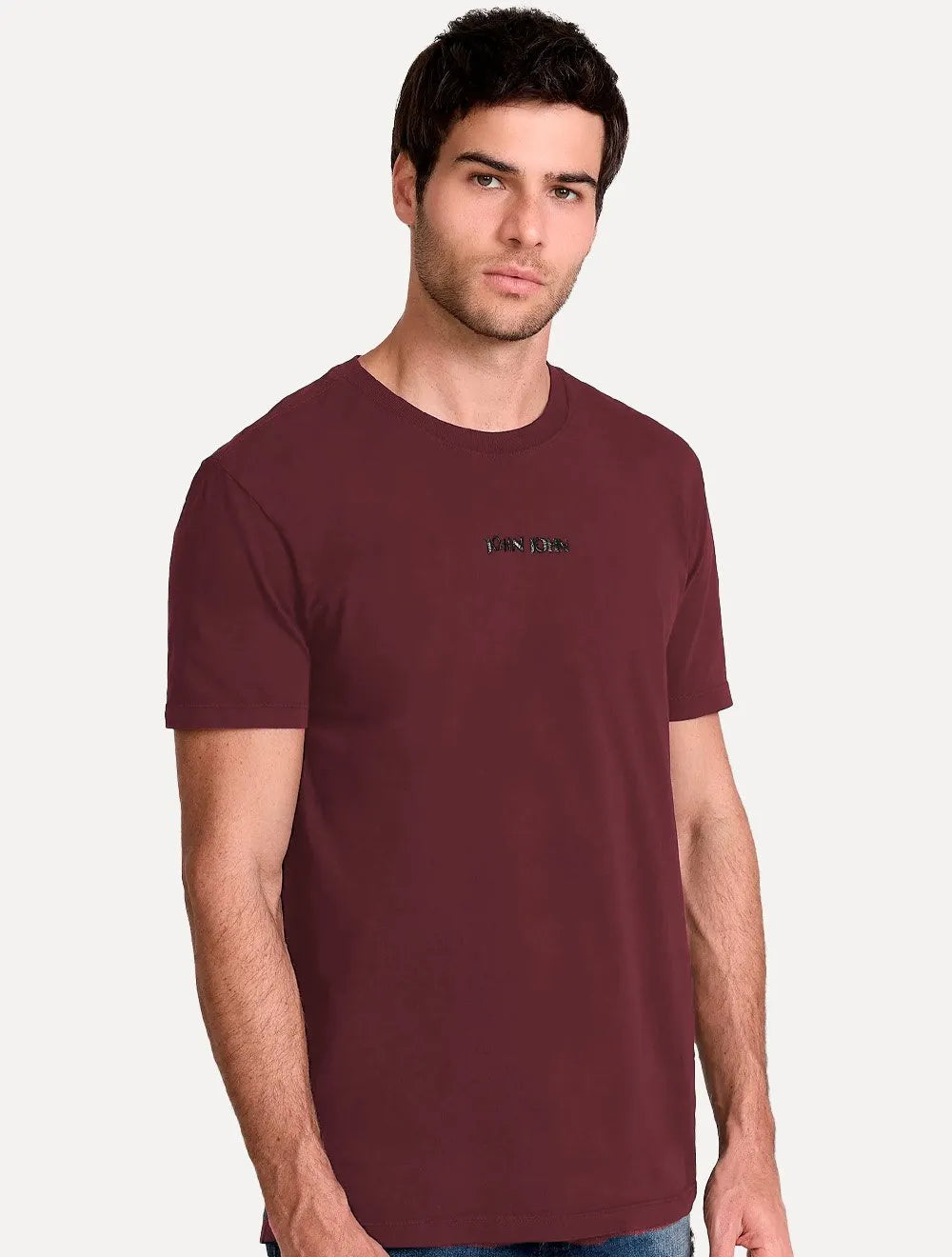 Camiseta John John Masculina Regular Fit Cleans Vinho