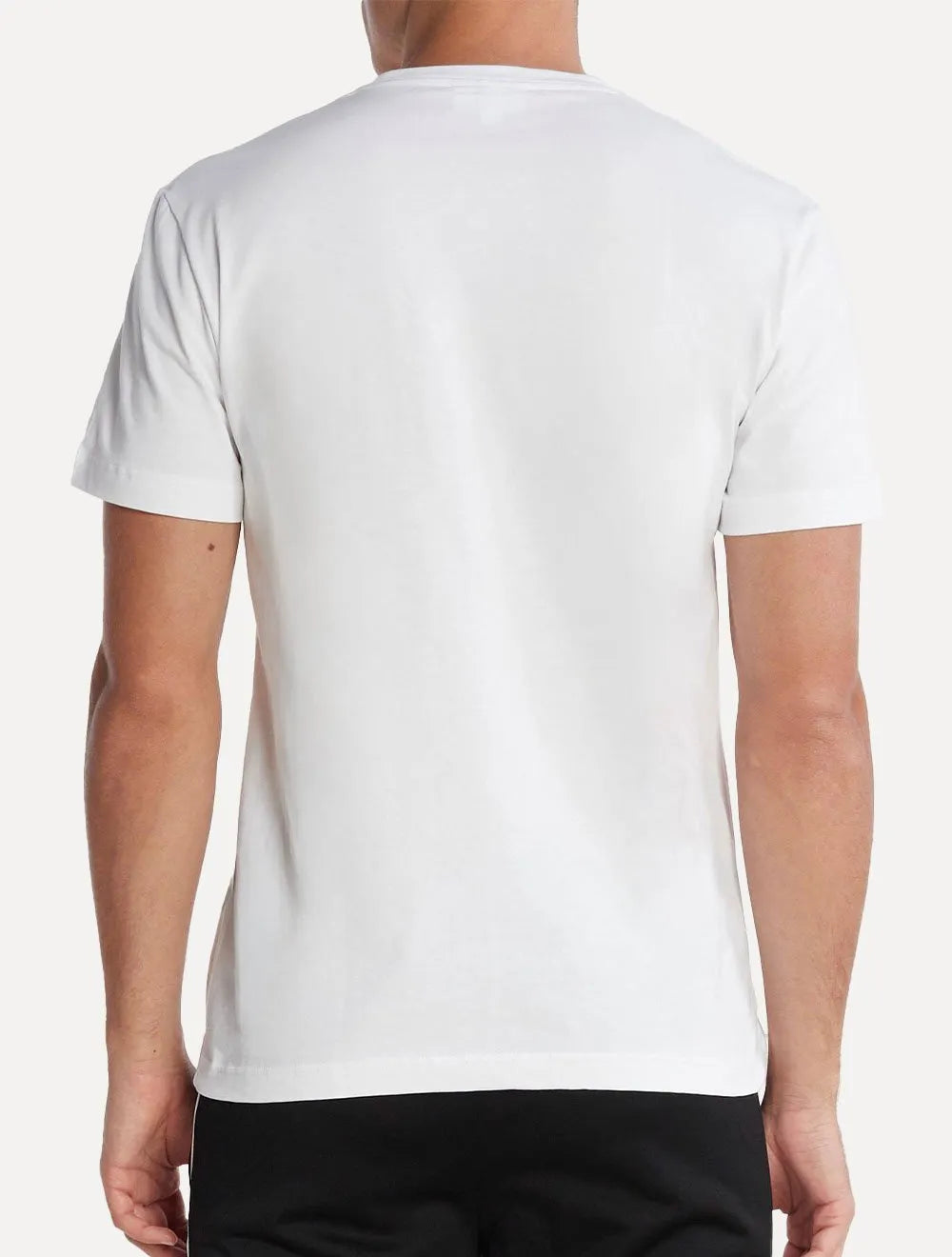 Camiseta Lacoste Masculina Jersey Croco Signature Logo Branca