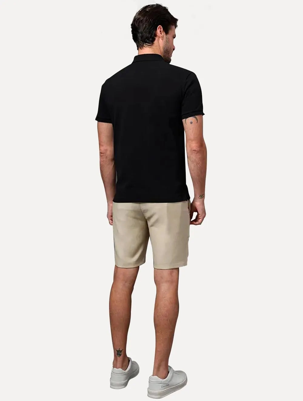 Polo Calvin Klein Masculina Piquet Regular Básica Mono Sem Friso Preta