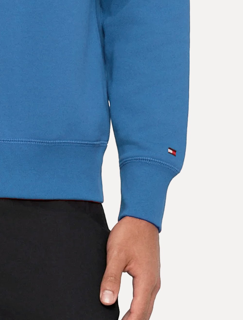 Moletom Tommy Hilfiger Masculino Fleece Logo Crewneck Azul Royal